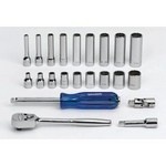 Williams WSM-22FTB | 1/4 Drive Socket/Tool Set,12 Point, 22 Pieces, in Keep Safe Foam, with Tool Box