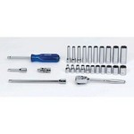Williams WSM-26HF | 1/4 Drive Socket/Tool Set,6 Point, 26 Pieces, in Keep Safe Foam,