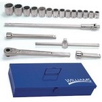 Williams WSX-20 | 1 Drive Socket and Drive Tool Set, 12 Point, SAE, 20 Pieces