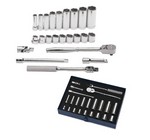Williams WSB-23HFTB | 23-Piece 3/8-Inch Drive Socket and Drive Tool Set with Toolbox