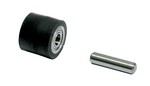 Dynabrade 11070 | Contact Wheel Assembly, 7/16 Inch Dia. x 3/8 Inch Width x 1/4 Inch Inside Dia., Crown Face, 70 Durometer Rubber