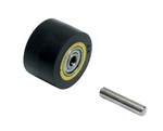 Dynabrade 11084 | Contact Wheel Assembly, 3/4 Inch Dia. x 1/2 Inch Width x 3/8 Inch Inside Dia., Crown Face, 70 Durometer Rubber