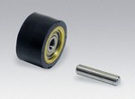 Dynabrade 11088 | Contact Wheel Assembly, 5/8 Inch Dia. x 3/8 Inch Width x 3/8 Inch Inside Dia., Crown Face, 70 Durometer Rubber