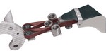 Dynabrade 11234 | Contact Arm Assembly, 1 Inch Diameter x 3/8 Inch Width, Rubber Wheel, with no Platen