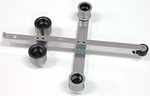 Dynabrade 11255 | Contact Arm Assembly, 5/8 Inch Diameter x 3/8 Inch Width, Rubber Wheel, with no Platen