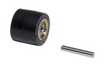 Dynabrade 11282 | Contact Wheel Assembly, 3/4 Inch Dia. x 5/8 Inch Width x 3/8 Inch Inside Dia., Crown Face, 70 Durometer Rubber