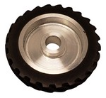 Dynabrade 11641 | Contact Wheel, 4 Inch Dia. x 5/8 Inch Width x 5/8 Inch Inside Dia., Scoop Face, 40 Durometer Rubber