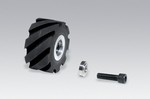 Dynabrade 11650 | Contact Wheel Assembly, 2 Inch Dia. x 1 Inch Width x 5/8 Inch Inside Dia., Standard Face, 70 Durometer Rubber