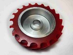 Dynabrade 11688 | Contact Wheel, 4 Inch Dia. x 1 Inch Width x 5/8 Inch Inside Dia., Scoop Face, 60 Durometer Urethane