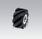 Dynabrade 15349 | Contact Wheel Assembly, 2 Inch Dia. x 1 Inch Width x 5/8 Inch Inside Dia., Flat Face, 90 Durometer Rubber