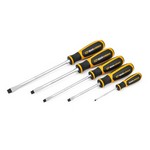 Gearwrench 80053H | 5 Piece Slotted/Cabinet Dual Material Screwdriver Set
