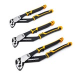 Gearwrench 82205CAZ | 3 Piece PITBULL K9™ Straight Jaw Dual Material Tongue and Groove Pliers Set