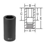 Grey Pneumatic Corporation 5056D | Socket 5 Spline X 1-3/4
