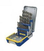Hanson (Irwin) Tools 3018002B | 29-Piece Assorted X Set Titanium Twist Drill Bit Set