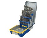 Hanson (Irwin) Tools 3018005 | 29 Piece Black and Gold Metal Index Drill Bit Set