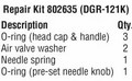 Devilbiss 802635 | DGR-121K Repair Kit for DAGR Airbrush