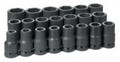 Grey Pneumatic Corporation 9021D | 1 In Drive Deep Fractional 6 Point Impact Socket Set - 21-Pc