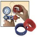 Mastercool 91553-E | Large Gauge Protector Set, Red & Blue