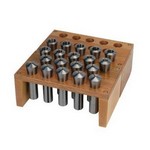 JPW Industries 650135 | Premium 19-Piece R-8 Collet Set with Rack 1mm