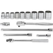 Williams WSB-15FTB | 3/8 Drive Socket and Drive Tool Set, 12 Point, SAE, 15 Pieces, in Keep Safe Foam, in Metal Tool Box