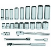 Williams WSB-23F | 3/8 Drive Socket and Drive Tool Set, 12 Point, SAE, 23 Pieces, in Keep Safe Foam