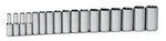 Williams JHWMSSD-17RC | 1/2 Inch Square Drive Metric Socket 17 Piece Deep Set