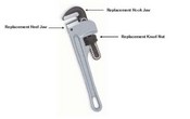 Williams 13560 | Replacement Heel Jaw & Pin For 6 Pipe Wrench