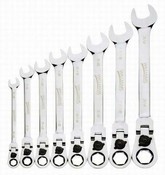 Williams WS1168RCF | 8 Piece Flex Head Reversible Ratcheting Combination Wrench 12 Point