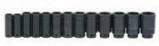 Williams WS-1419RC | 1/2 Drive Deep Impact Socket Set, 6-Point 19 Pieces, Black Industrial Finish