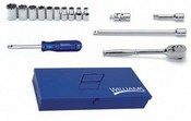 Williams WSM-15HF | 1/4 Drive Socket/Tool Set 15 Pieces, in Keep Safe Foam,