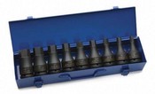Williams 38903 | 3/4 Drive One Piece Impact Hex Bit Driver Set, SAE, 9 Piece, Black Industrial Finish