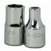 Williams MMD-604 | 1/4 Drive Deep Socket, High Polished Chrome Finish, 6 Point, 4 mm