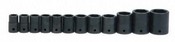 Williams MS4-12HRC | 1/2 Drive Impact Socket Set, 6 Point, Metric, 12 Piece, Black Industrial Finish