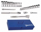 Williams MSB-29HF | 3/8 Drive Socket and Drive Tool Set, 6 Point, Metric, 29 Pieces, in Keep Safe Foam