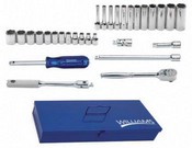 Williams MSM30HFTB | 1/4 Drive Socket/Tool Set,6 Point, 30 Pieces, in Keep Safe Foam, with Tool Box