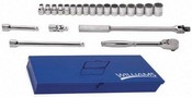 Williams MSS-22FTB | 1/2 Drive Socket/Tool Set, 12 Point, 22 Piece with Tool Box