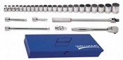Williams MSS-29FTB | 1/2 Drive Socket/Tool Set, 12 Point, 29 Piece with Tool Box