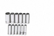 Williams MSSD-12RC | 1/2 Drive Deep Socket Set, 12 Point, Metric, 12 Pieces