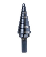 Klein Tools KTSB14 | 14 Double-Fluted Step Drill Bit, 3/16 in. to 7/8 in.