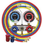 Mastercool Inc 83272 | Piston Valve Manifold Gauge Set