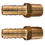 Milton S-602 | Male Brass Hose End 3/8 Inch ID x 1/4 Inch NPT, 2/Card