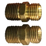 Milton S-648 | Brass Fitting Male Hex Nipple 1/4 Inch NPT x 1/4 Inch NPS Ball Socket