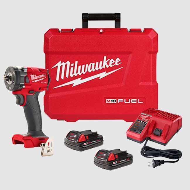 Milwaukee Tools 2854-22CT | M18 Fuel 3/8 In. Compact Impact Wrenches with Friction Ring