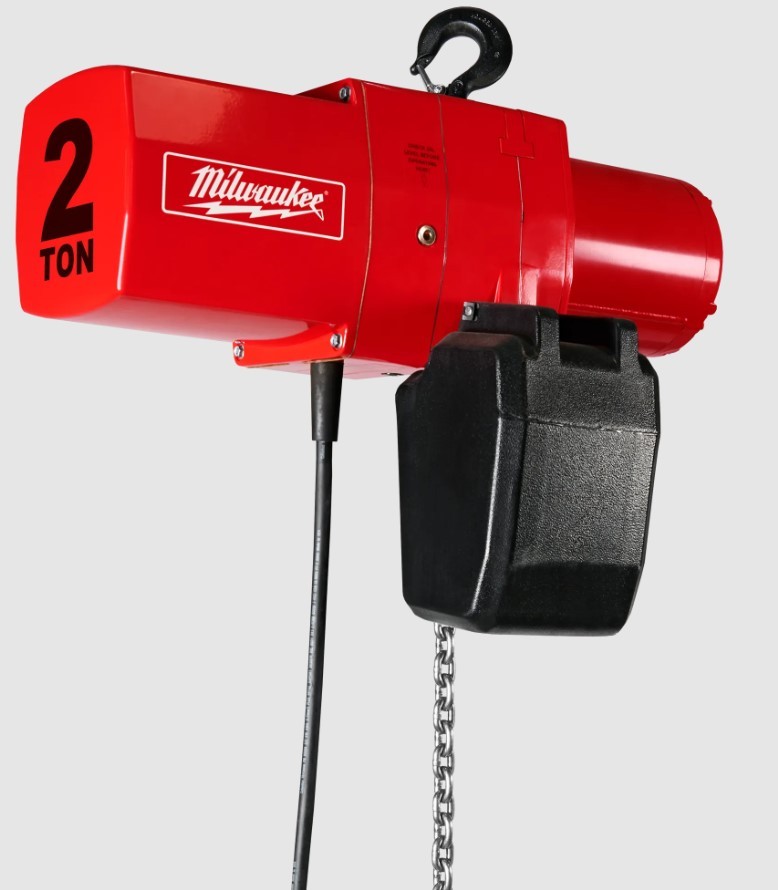 Milwaukee Tools 9572 | Chain Hoist 2 Ton Electric 15' 1 Phase