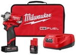Milwaukee Tools 2555P-22 | M12 Fuel 1/2 In. Stubby Impact Wrenches With Pin Detent