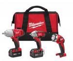 Milwaukee Tools 2696-23 | M18 Cordless Lithium-Ion 3-Tool Combo Kits