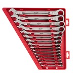 Milwaukee Tools 48-22-9416 | 15Pc Ratcheting Combination Wrench Set - Sae