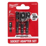 Milwaukee Tools 48-32-5033 | Shockwave 3Pc Impact Socket Adapter Set