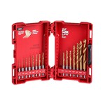 Milwaukee Tools 48-89-4630 | 15 Pc Shockwave Red Helix Titanium Drill Bit Set
