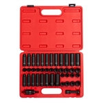 Sunex 3342 | 3/8 In. Drive Master Impact Socket Set 42 Pc.